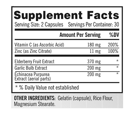 RELAXIUM® Immune Defense Supplement Facts