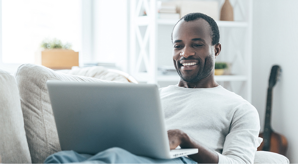 Men working on laptop